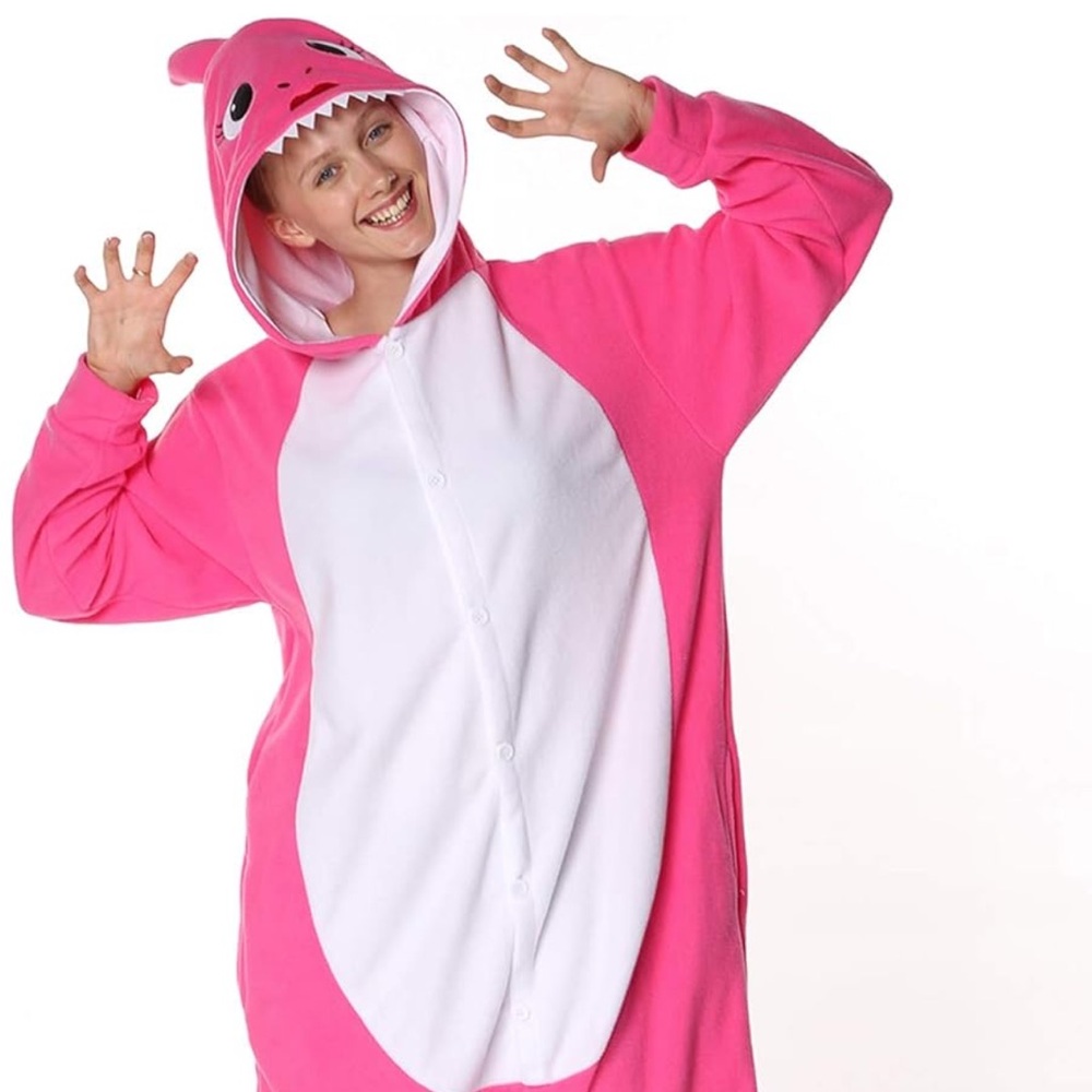 Pink Shark Onesie for Women - Picture 4 of 9